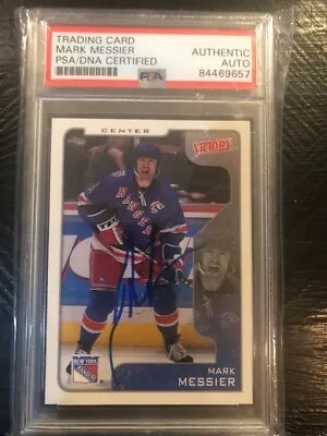 Mark Messier Signed 01-02 Upper Deck Victory #230 HOF IP Auto PSA/DNA NY Rangers • $79.99