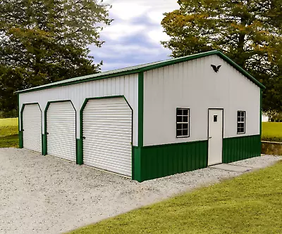 24x35x10 Metal Garage Storage Building FREE DELIVERY  Nation-wide! (prices Vary) • $17820
