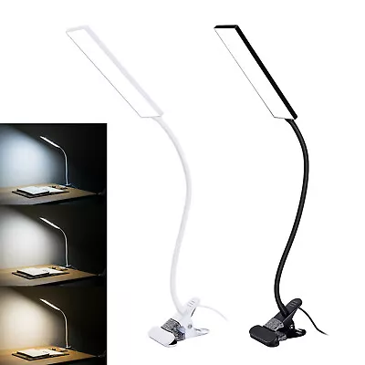 Kootion Clip On LED Desk Lamp Eye Care USB Power Dimmable Light Adjustable Clamp • $18.99