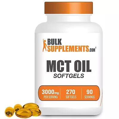 BulkSupplements MCT Oil 3000mg Softgels 270ct - 3000 Mg Per Serving • $20.96