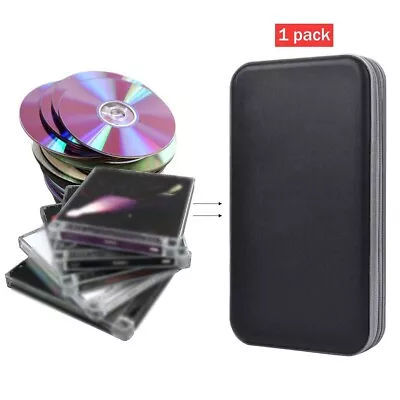 CD DVD Case Hard Shell CD Disk Holder Media Case Storage Holder Organizer Wallet • $7.89