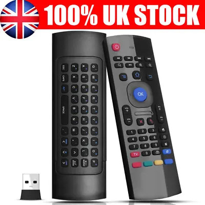 2.4G Wireless Keyboard Remote Control Air Mouse For Android Windows Mac OS Linux • £7.99