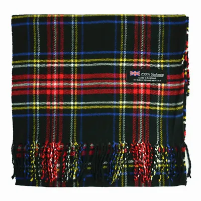 Mens Royal Stewart SCOTLAND 100% CASHMERE Scarf Winter Scarves Check Plaid Wool • $7.49