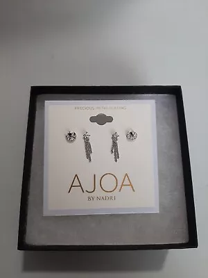 NWT Ajoa By Nadri Precious Metal Plating Moon Stud Earrings 2 Pair • $15