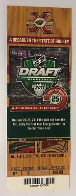 Minnesota Wild 2/2011 Vs Colorado Avalanche Xcel Center Ticket Stub Draft Promo • $7.85