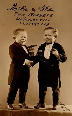 1915 MATINAS BRO MIKE IKE WIZARD OF OZ MIDGET CIGAR BLANK RPPC PHOTO Postcard PS • $185