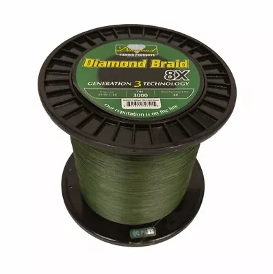 Momoi Diamond Braid Generation III Fishing Line 8X - Green - 15lb - 300 Yards • $29.99