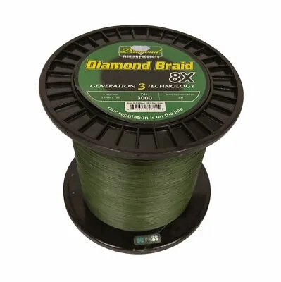 Momoi Diamond Braid Generation III Fishing Line 8X - Green - 50lb - 3000 Yards • $259.99