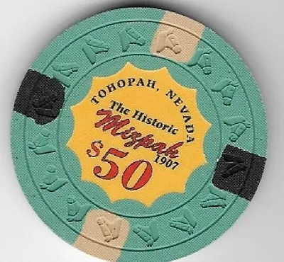 Mizpah Hotel $50.00 Error Casino Chip Tonopah Nevada • $15