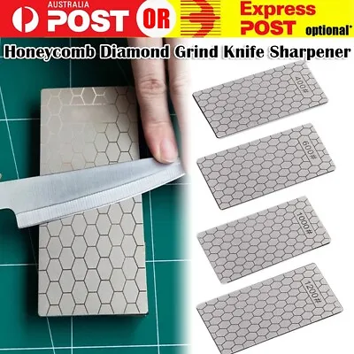 Upto 4pcs Diamond Knife Sharpener Sharpening Stone Honeycomb Grind Sharpener Kit • $8.99
