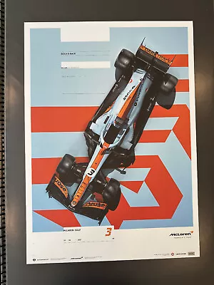 Automobilist McLaren X Gulf Oil 2021 DANIEL RICCIARDO Limited Print Formula 1 • $40