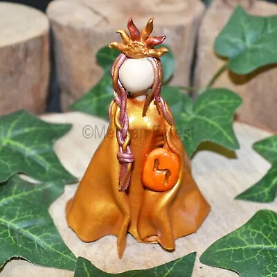 Sun Goddess Sol Figurine Statue - Handmade Pagan Decoration Norse Altar Witch • £26