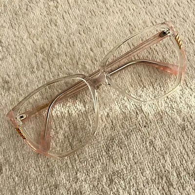 Vintage L'Amy France PINK SHIMMER Tracy Eyeglasses Frames 55 15 135 Mm 80s 90s • $61.74