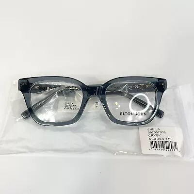 Elton John Sheila Frames Eyeglasses/Glasses Crygy Light Blue Clear • $65
