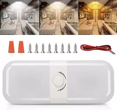 12V LED Caravan Light Interior Ceiling Dimmable 3Color Van Motorhome Boat Marine • £12.29