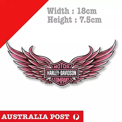 Harley Davidson Pink Eagle Wings Logo Motorcycle Fuel TankHelmet Decal Sticker • $7.10