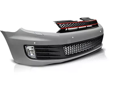 GTI Style Complete Full Front Bumper With Fog Lights For VW GOLF 6 MK6 • $486.69