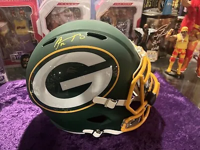 NFL Aaron Rodgers Autographed Green Bay Packers AMP F/S Rep Helmet Steiner • $749.99