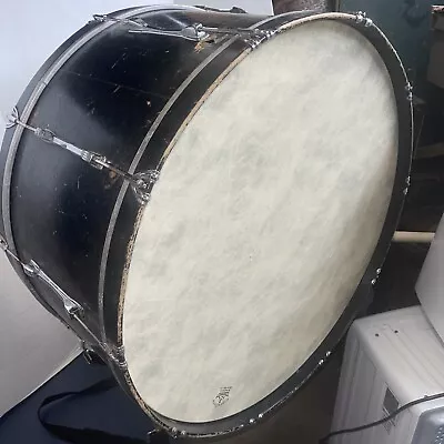 Ludwig 32” Concert Bass Drum Marching Huge Wood Repaired No Marking Fiber Heads  • $275