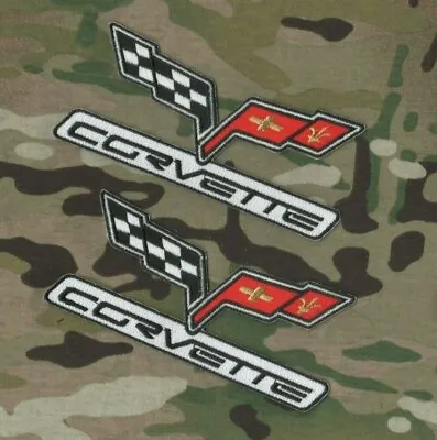Corvette Racing Vette Performance Parts C-6 5  2-emblem Embroidery Patch Set • $14.99