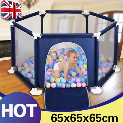 Baby Playpen Large 6 Sides Play Pen For Baby And Toddler With Breathable Mesh • £15.99