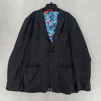 Ted Baker Knit Jacket Mens Ted Size 6 (2XL) Soft Unstructured Marled Black Suit • $59.99