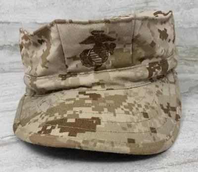 Marine Corps Hat Cap Fitted Adult Small Brown Camo Digital Outdoors Cadet Women • $13.49