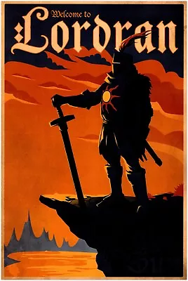 Dark Souls Poster Lordran Video Game Print Gaming Dark Souls Wall Art • $10.99