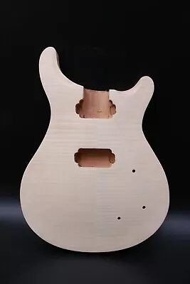 Unfinished Guitar Body Mahogany Flame Maple Wood For PRS Style DIY Guitar Set In • £90