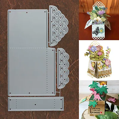 3D Pop Up Box Card W Scallop Lace Cutting & Embossing Dies • $14.99