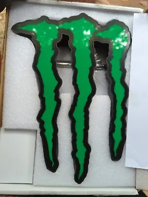 Monster Claw Energy Light Up LED Display Sign + Stand & Hanger 13 X9  NEW IN BOX • $102.50