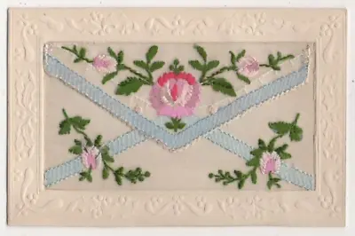 WW1 Embroidered Silk Postcard Flowers 1914-1918 Sentimental Military • £4