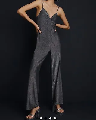 £16.99 • Buy BNWT Shimmer Jersey Twist Front Jumpsuit By Oasis Stunning Size Medium 12-14
