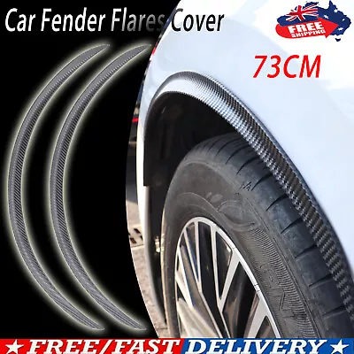 /UniversalCarbon Fiber CarTruck Wheel Fender Flares Eyebrow Arches Protector 2X • $17.09