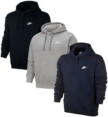 Nike Hoodie Mens Club Fleece Hoodie Hooded Sweatshirt Pullover • £29.99