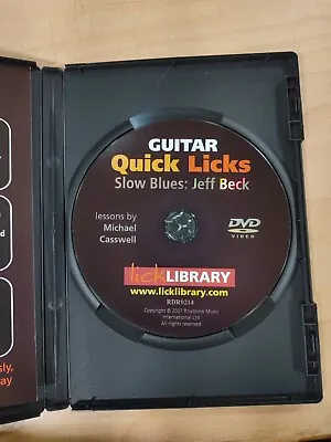 $8.05 • Buy Jeff Beck: Guitar Quick Licks Slow Blues Key: E (Roadrock Music 2007) DVD