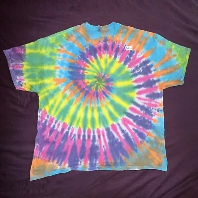 3XL Rainbow Swirl Hand Tie Dye  Cotton T-shirt • £12