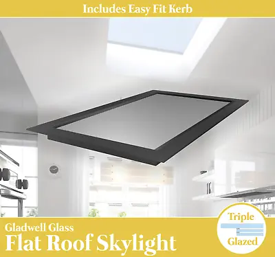 £226.75 • Buy  Triple Glazed Roof Lantern Flat Roof Rooflight Skylight Window Toughened+ Glass