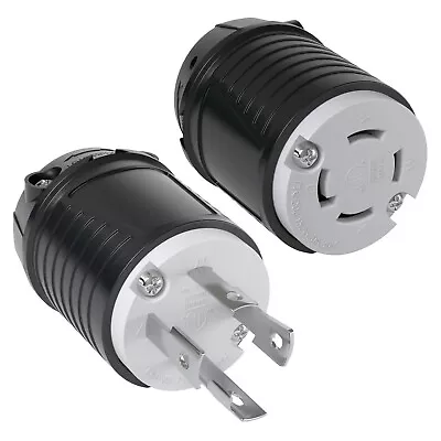 Leisure Cords Generator Plug Set 30 Amp 4-Prong NEMA L14-30P & L14-30R 7500W • $22.99