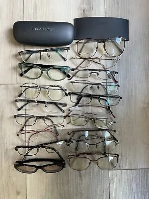 Lot Of 19 Mixed Eyeglasses Halston Charmant Modo Marchon Etc- AS-IS • $99