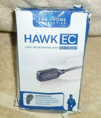 Hawk EC Lapel Microphone With Easy Connect For Some Motorola Radios EP1323EC • $34