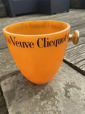 Veuve Clicquot Champagne Orange Acrylic  Ice Bucket  With Handle Garden Picnic. • £10