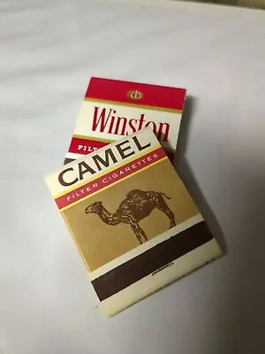 1970's Vintage Winston + Camel Cigarettes Advertising Matchbooks Full Unstruck • $7.50