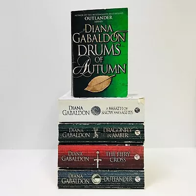 $39 • Buy 5 X Diana Gabaldon Outlander Series Paperback -Dragonfly Fiery Cross Drums