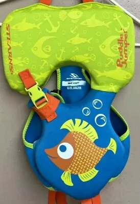 Stearns Puddle Jumper Infant Hydroprene Fish Print Life Jacket Under 30lbs NWOT • $25.99