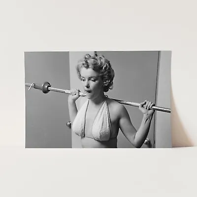 Marilyn Monroe Exercising Lifting Weights Gym Fitness Wall Art Poster Print • $34