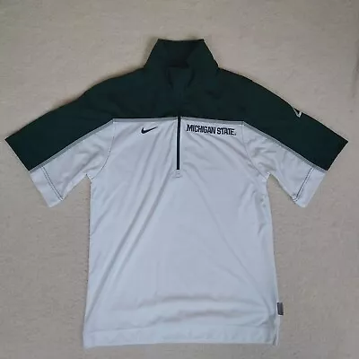 Michigan State Shirt Mens Small White Nike Elite Basketball Shooter Warm Up • $17.95