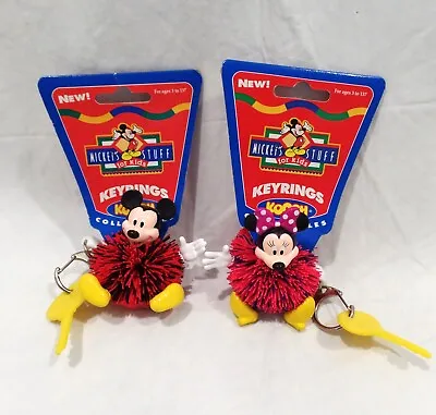 Vintage Disney Mickey Mouse Minnie Mouse Koosh Ball Key Chains 1990s • $15.99