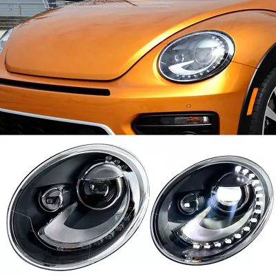 $520 • Buy For 2013-2019 VW Beetle LED Headlights LED High/Low Beam Dynamic Turn Signal