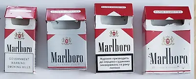 (4) EMPTY Old Different Size Marlboro Cigarette Packs For Collecting Or Krafts • $14.99